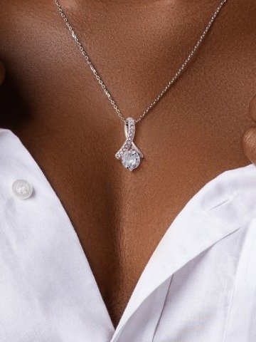 Dainty Ribbon-Shaped Pendant Necklace product image (5)