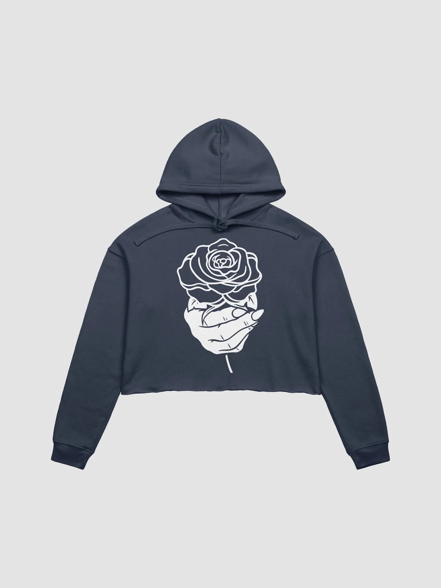 "Black Rose Beauty" Cropped Hoodie product image (1)