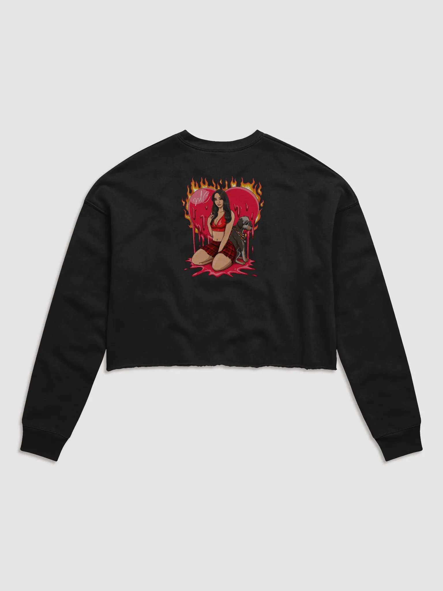 Heart on Fire Cropped Sweatshirt product image (6)