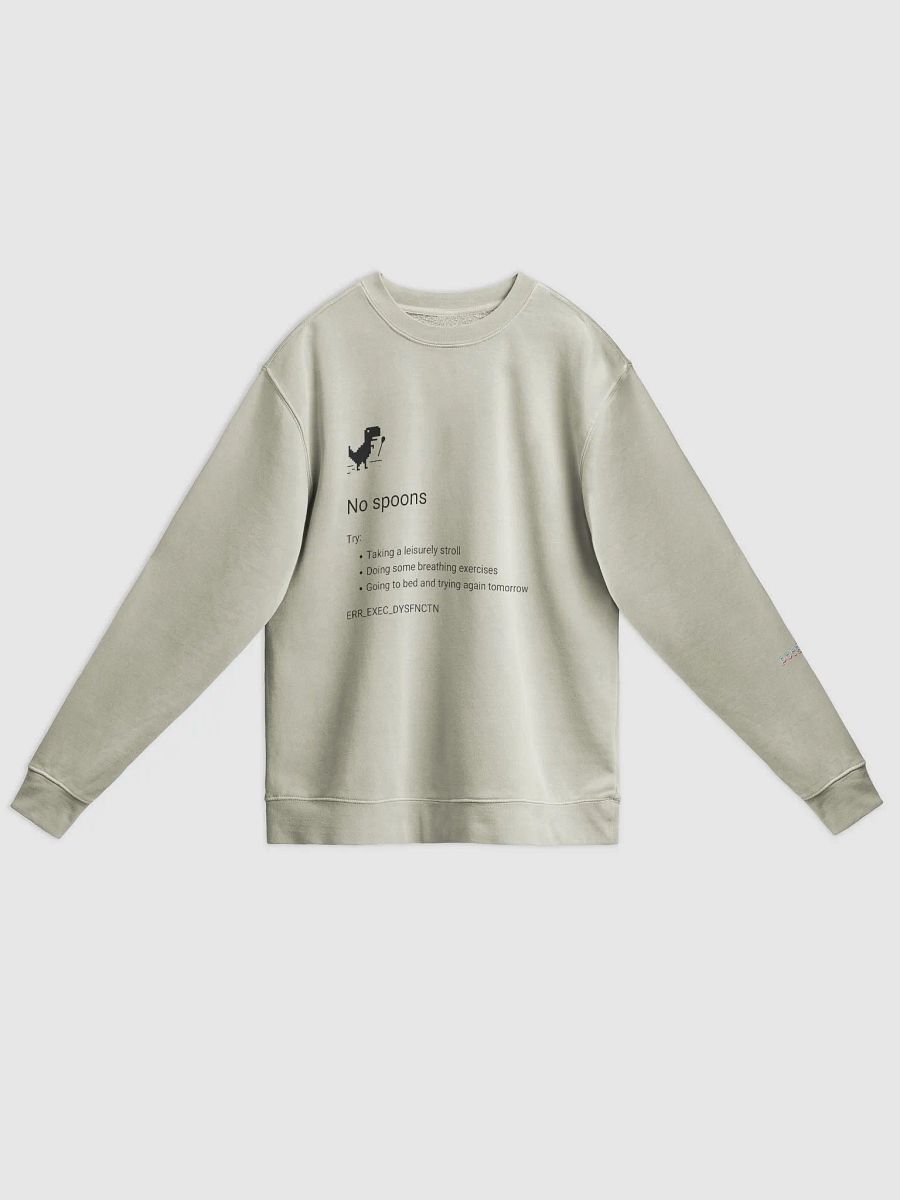 NO SPOONS pigment-dyed sweatshirt product image (3)