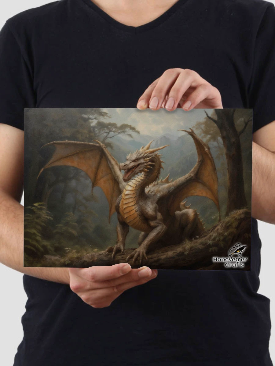 Enchanted Forest Dragon: Fantasy Art Poster product image (3)