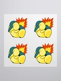 Chubby Cyndaquil Sticker Sheet product image (1)