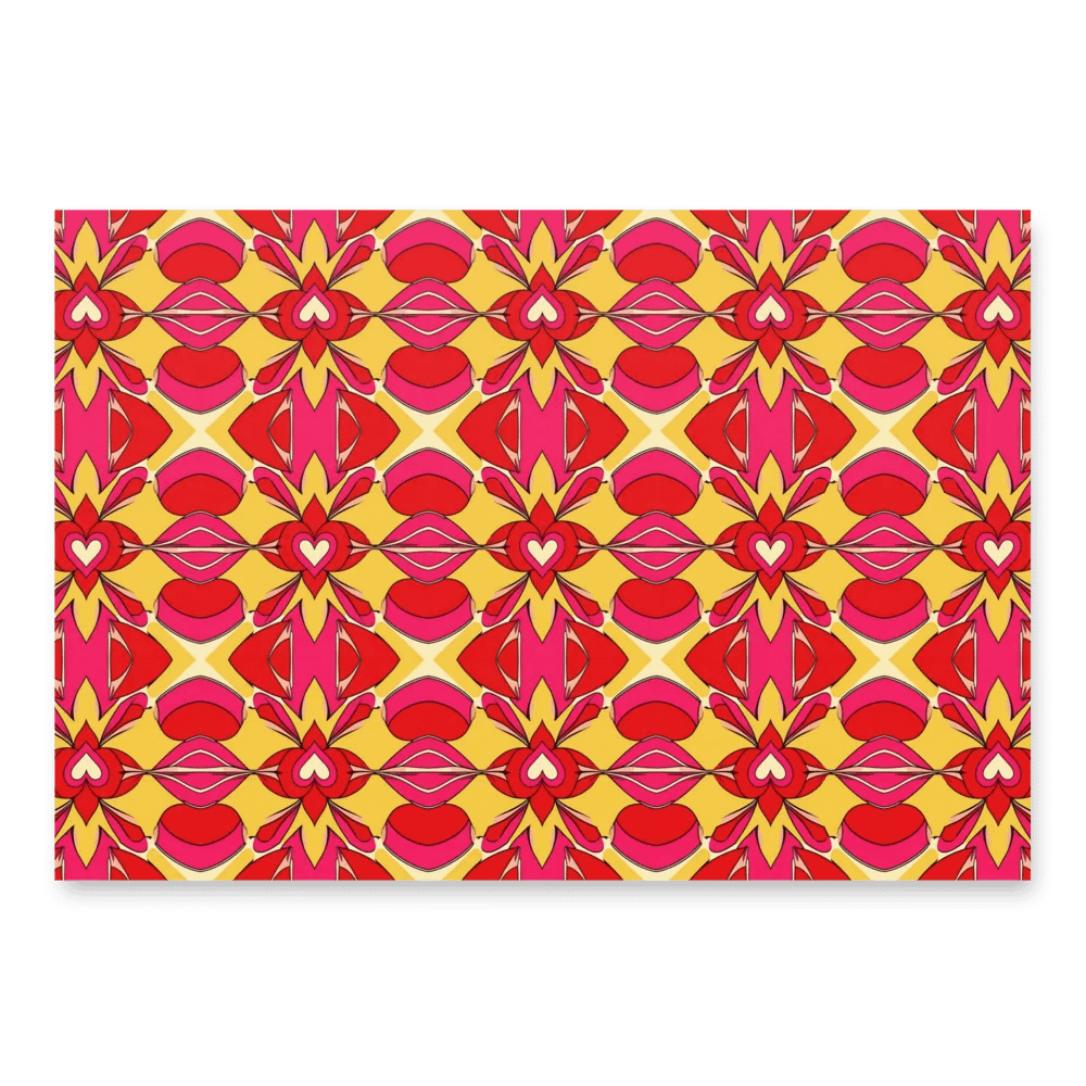 Valentine Vibrant Heart Symphony Wrapping Paper product image (2)