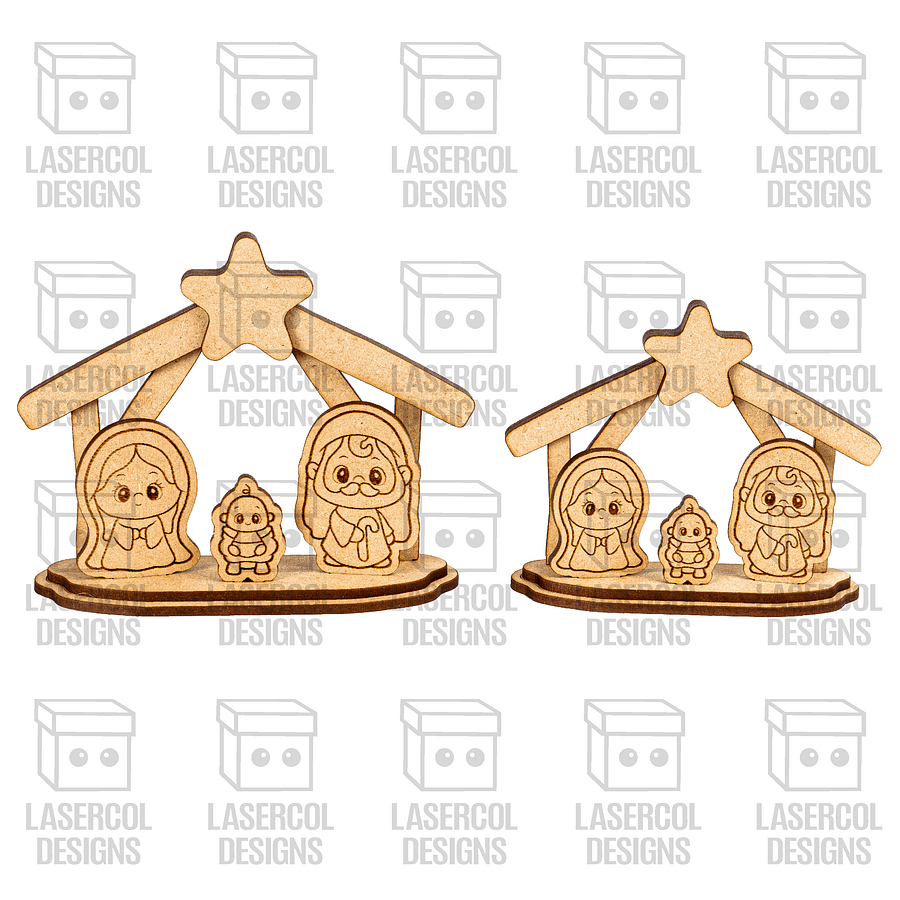 Small Nativity Scene Gift Set 2 - Christmas - Laser Cut Files product image (5)