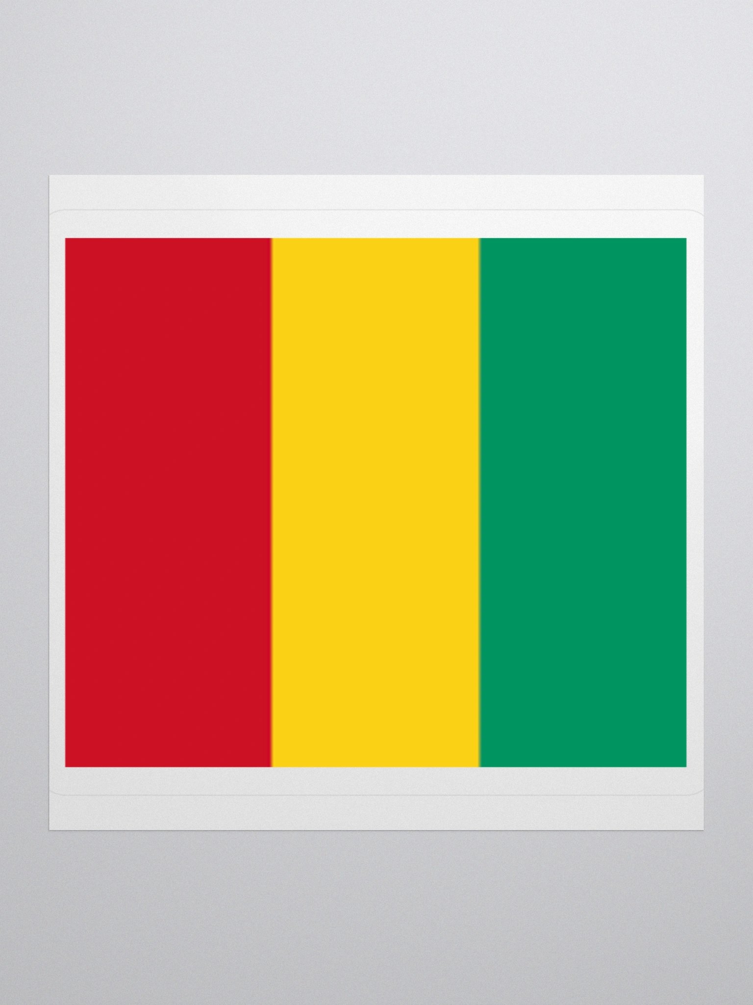 Guinea Flag Sticker | Red Yellow Green Design | Durable Vinyl | 3 Sizes product image (1)