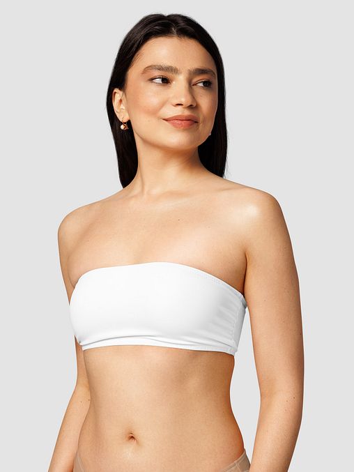 Photo showing All-Over Print Recycled Bandeau Bikini Top