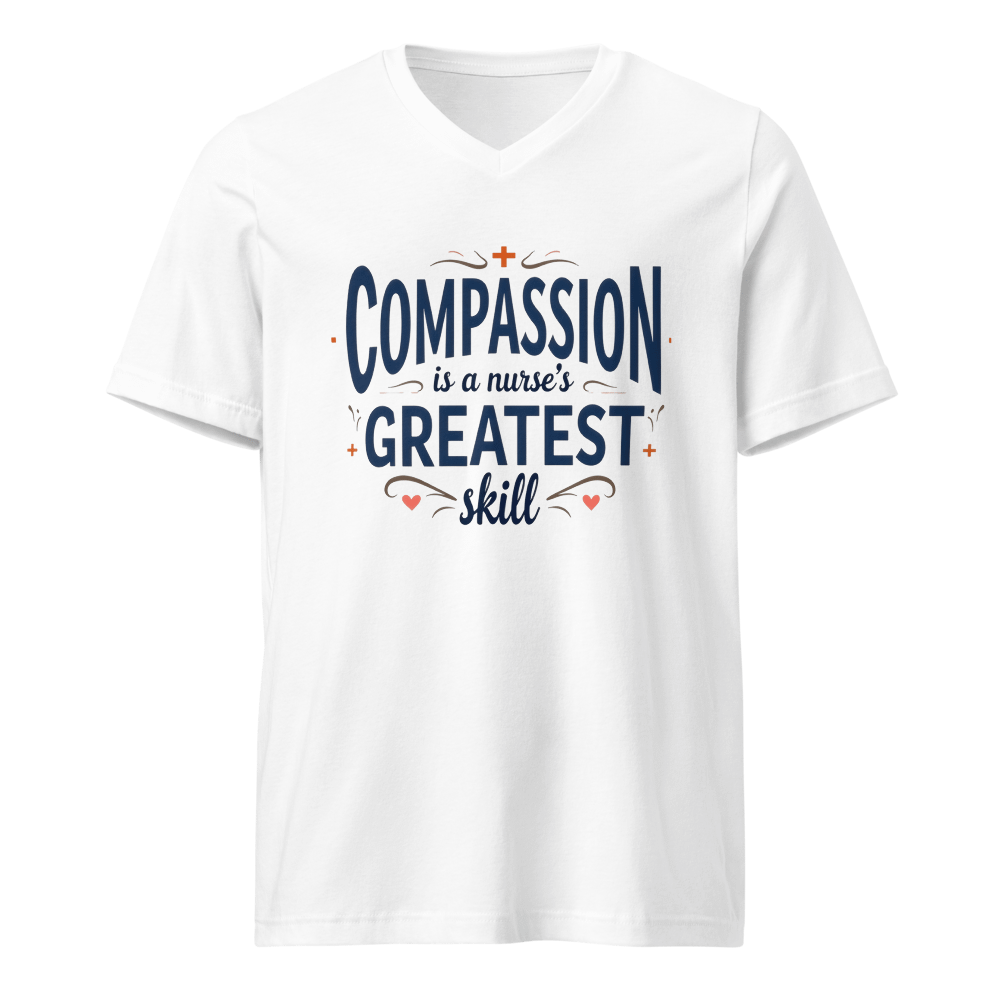 Compassion is a Nurse's greatest skill V-Neck Tee product image (1)