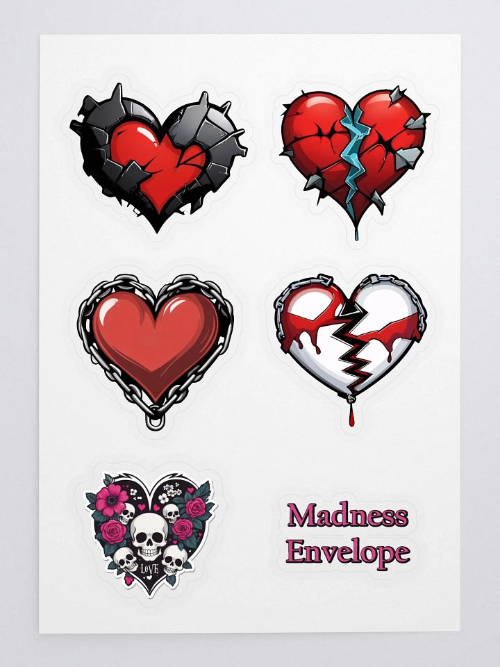 Red Heart Alt Girl Sticker Set - Collector's Sticker Pack product image (2)