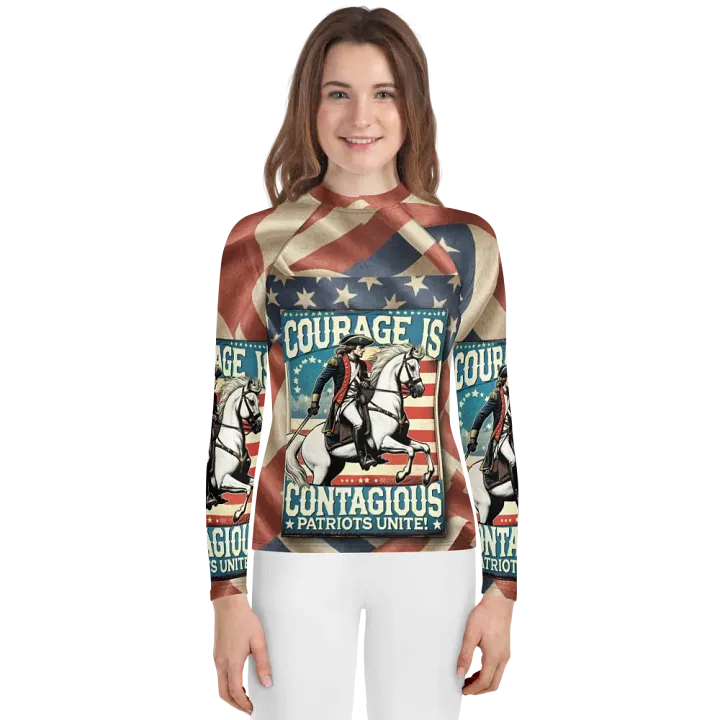 Courageous Patriots Youth Rash Guard product image (1)