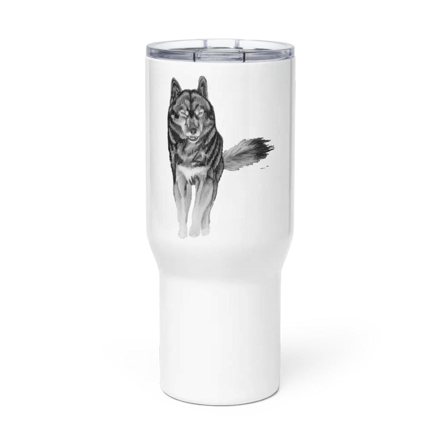 Wolf Drawing Travel Cup product image (2)