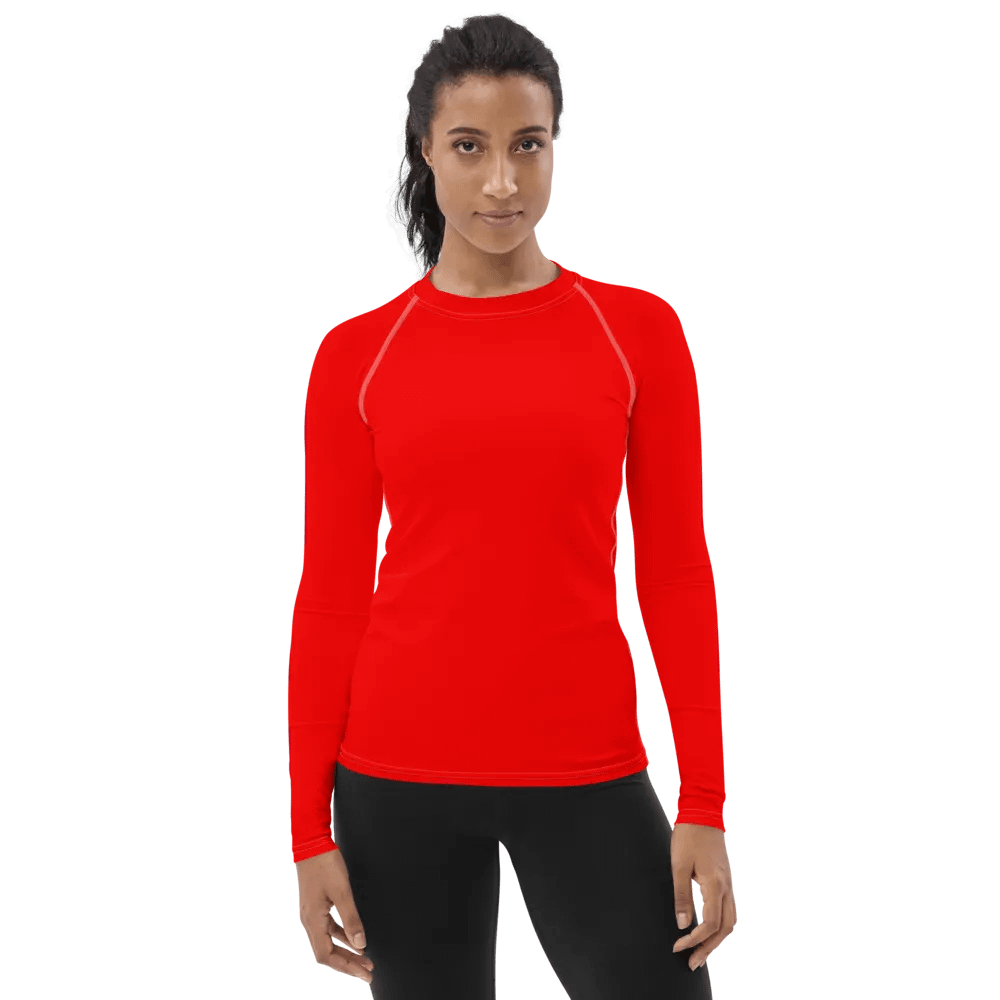 Plain Color Red Rash Guard product image (1)