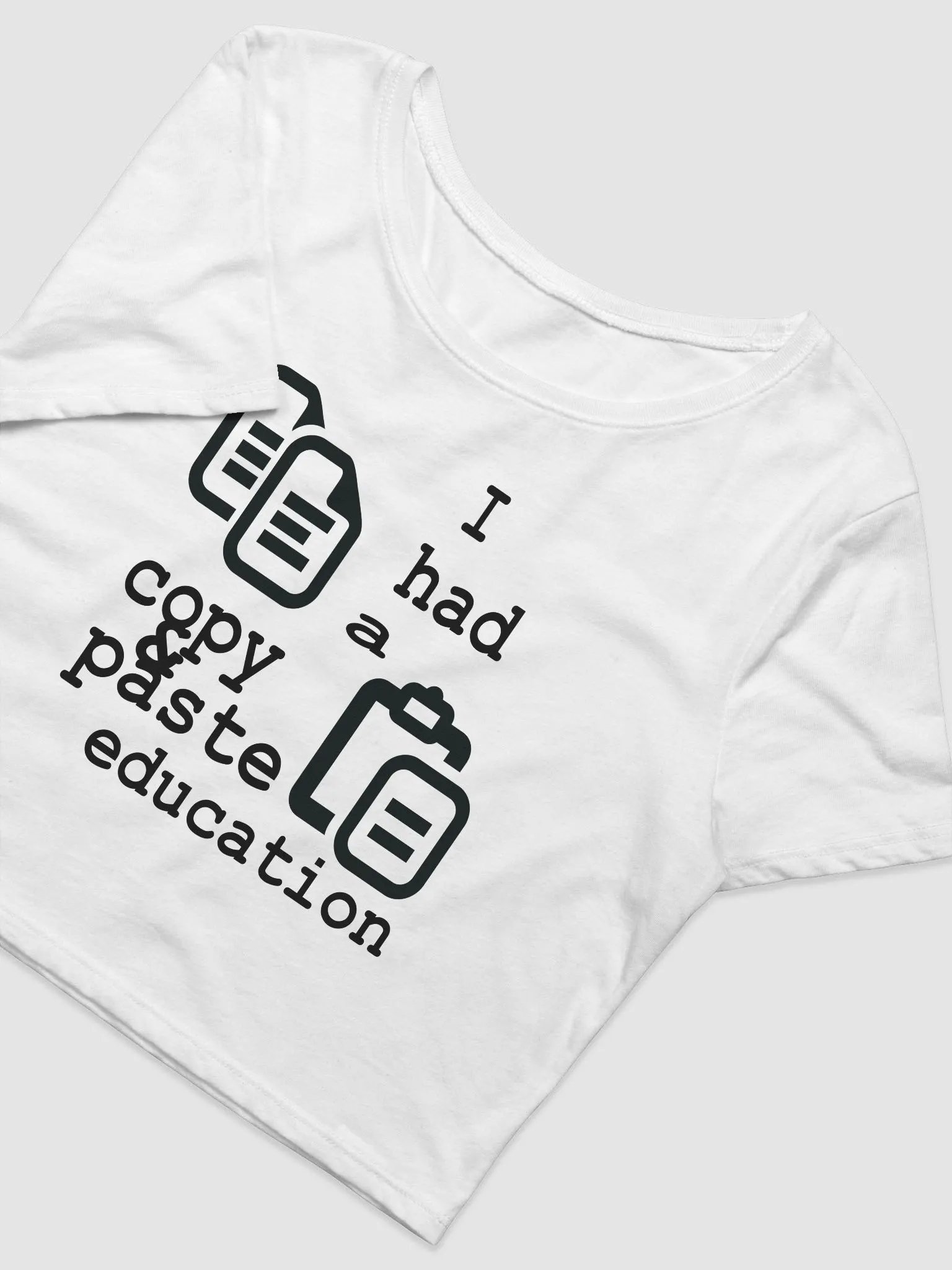 I Had A Copy & Paste Education - Black - Bella+Canvas Women's Crop Tee product image (3)