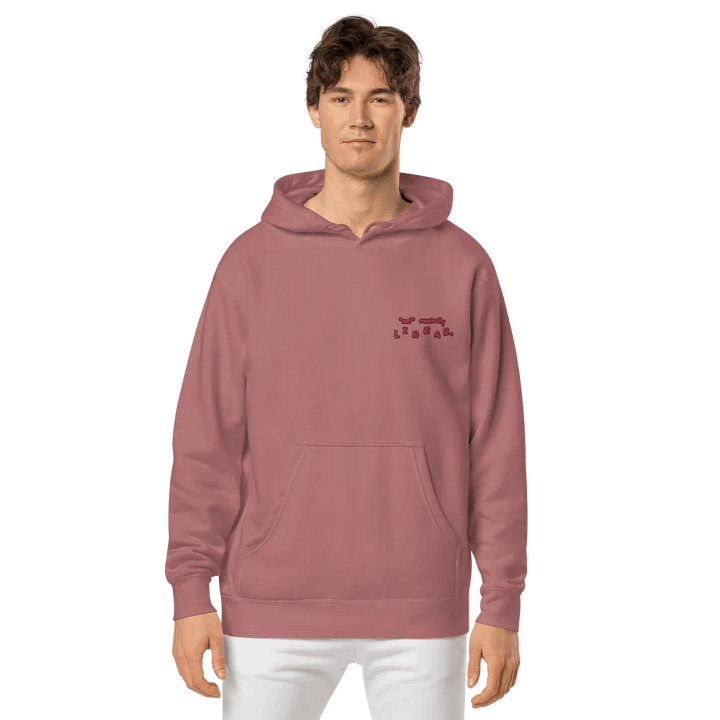 *not* mentally linear (L.C. rose design) embroidered pigment hoodie product image (2)