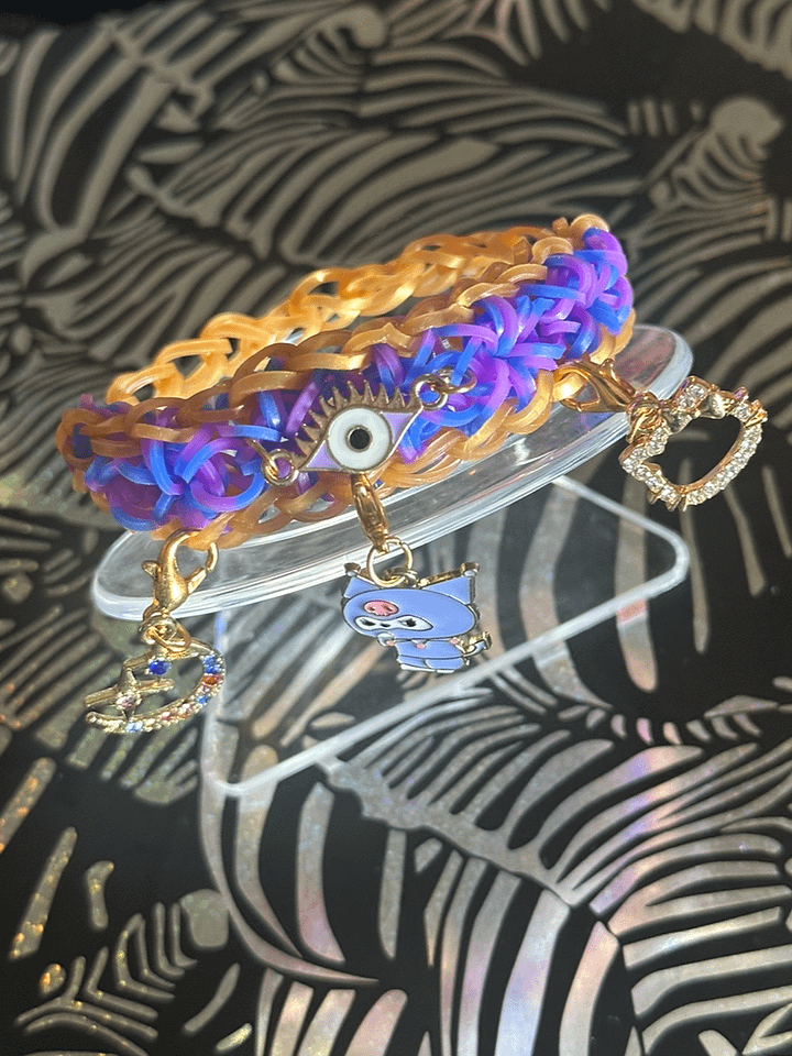 Purple Ninja Evil Eye Elastic Band Bracelet product image (2)