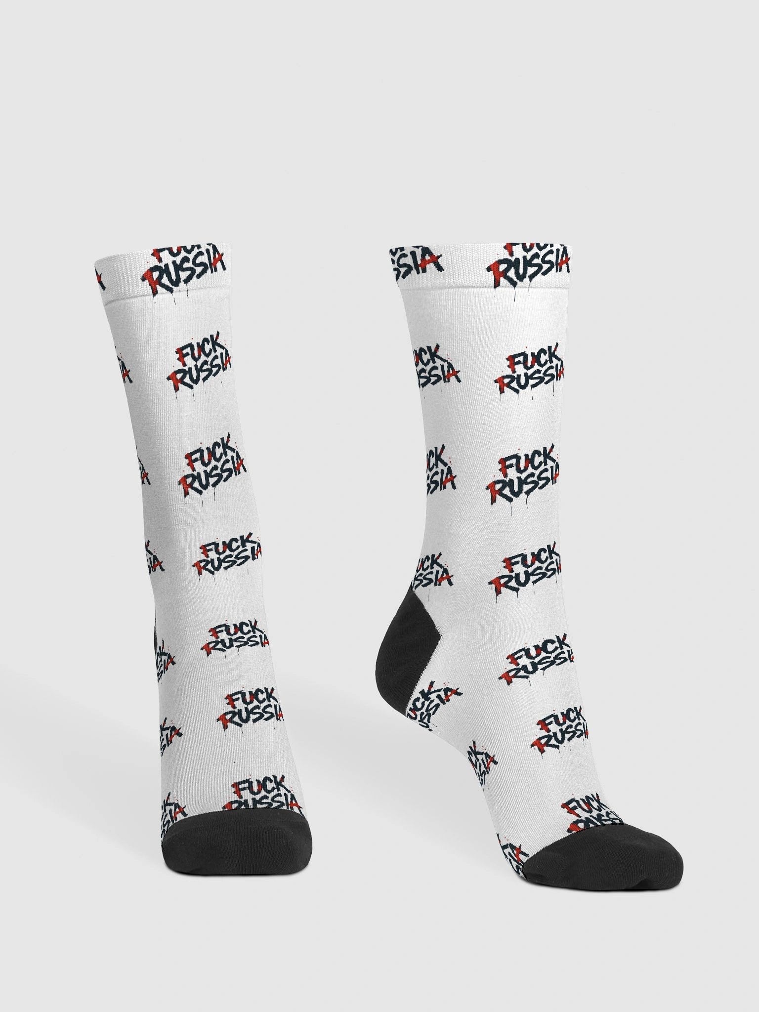 Fuck Russia Seamless Crew Socks product image (2)
