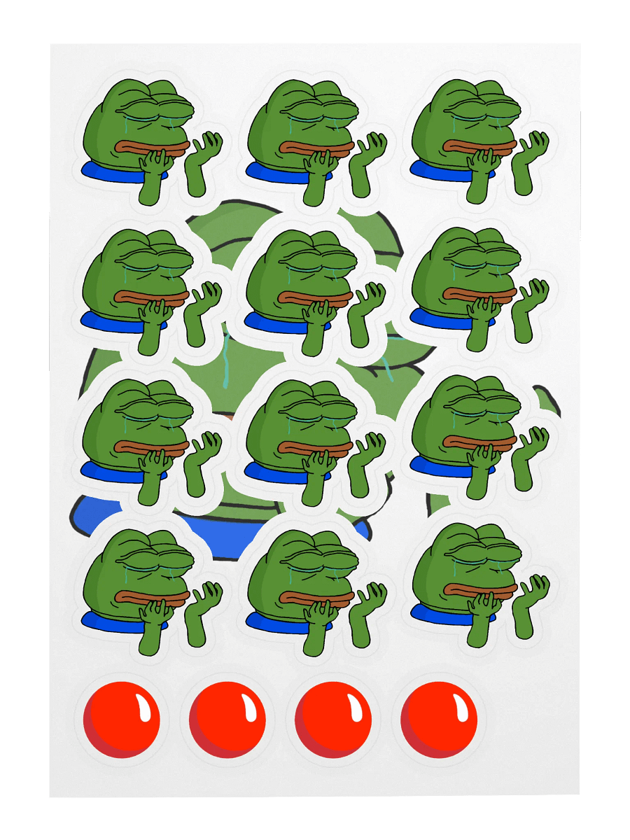 STICKERS! - Pepe Crying Pack! product image (3)