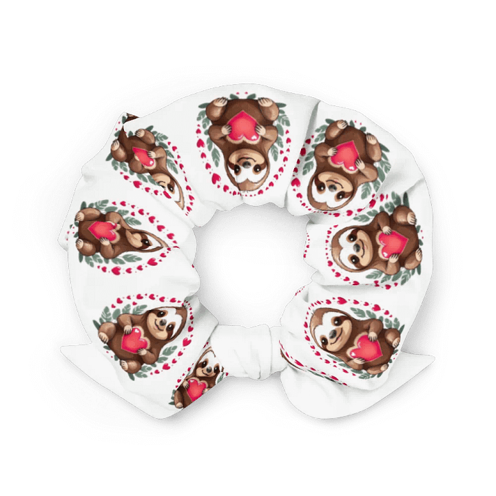 Heartfelt Sloth All-Over Print Scrunchie product image (2)
