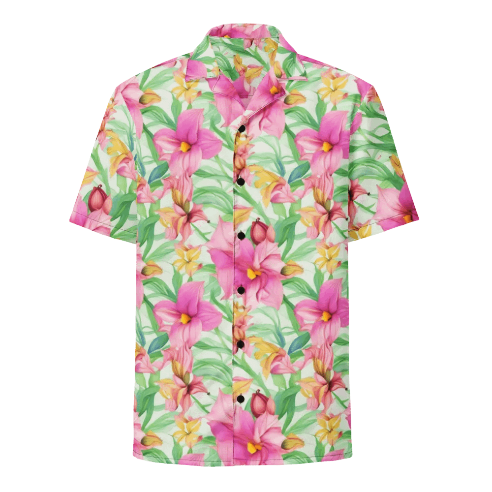 Floral Pattern Naupaka Flowers Hawaiian Shirt product image (1)