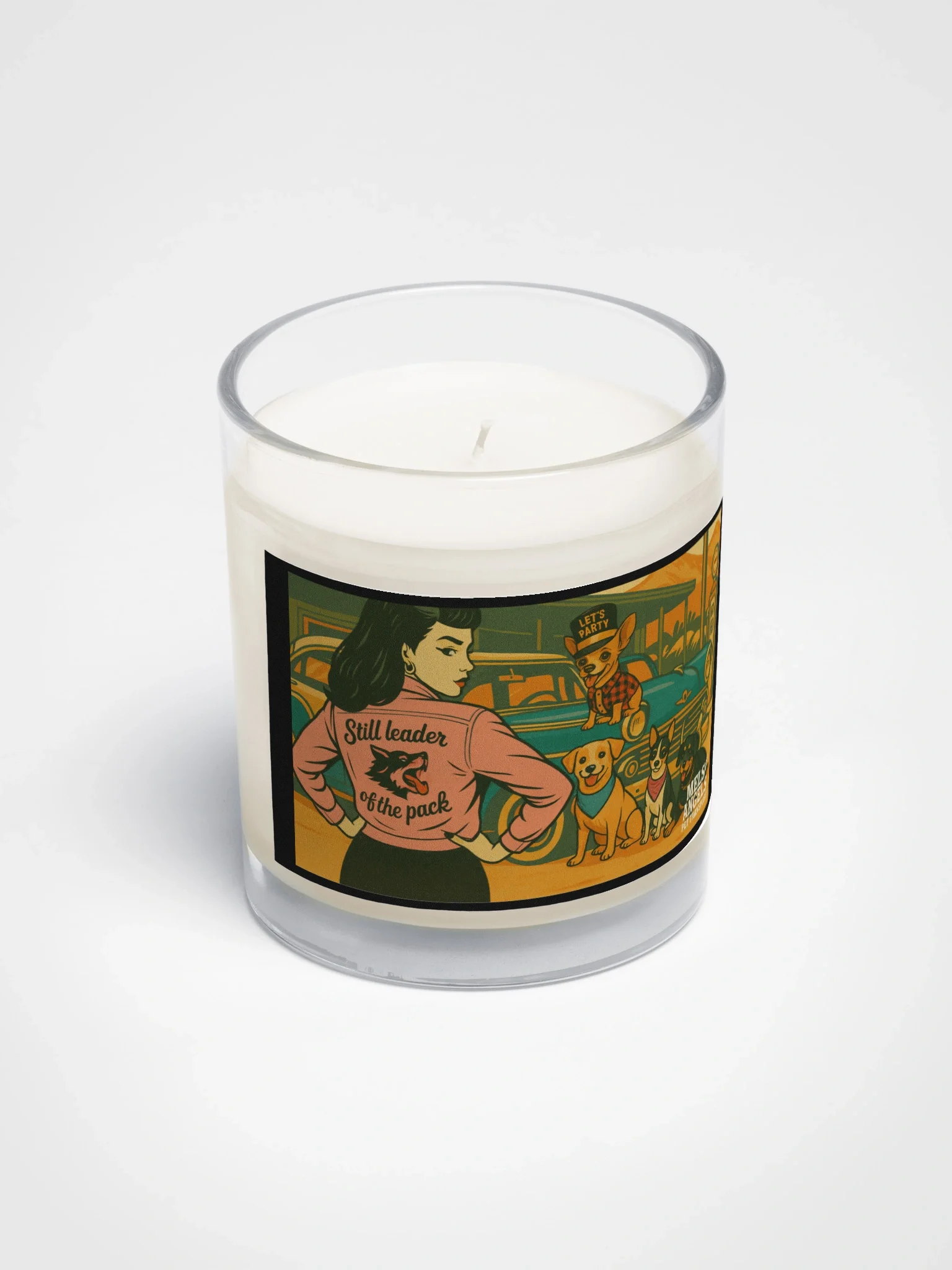 Leader of the Pack Soy Wax Candle – Retro Dog Lover Home Decor product image (4)