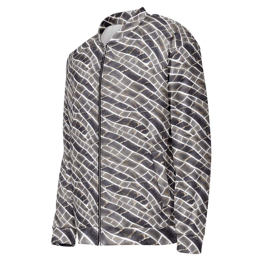 Grey Snake Skin Bomber Jacket product image (3)