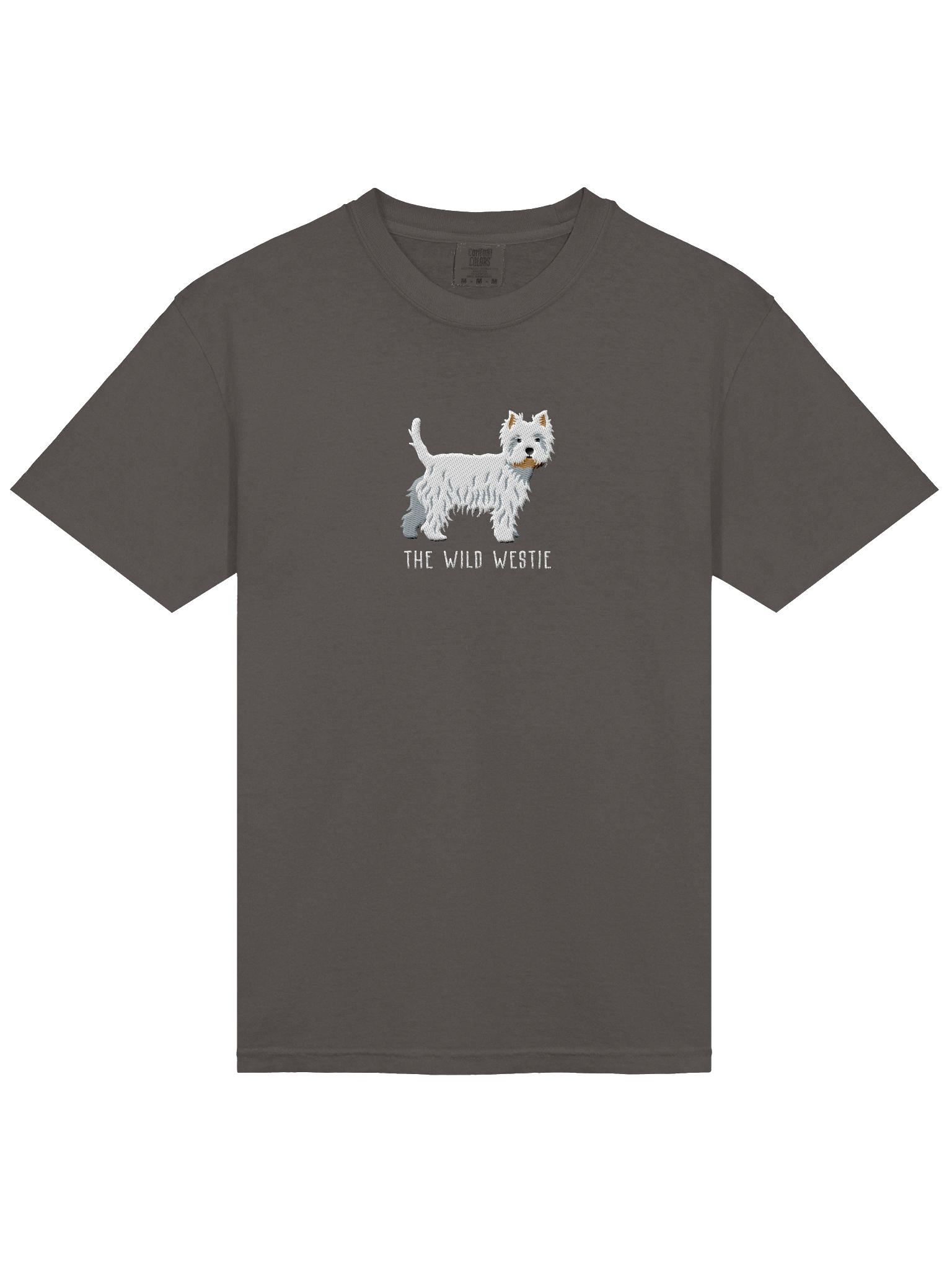 The Wild Westie T-Shirt(Embroidered) of a West Highland White Terrier product image (14)