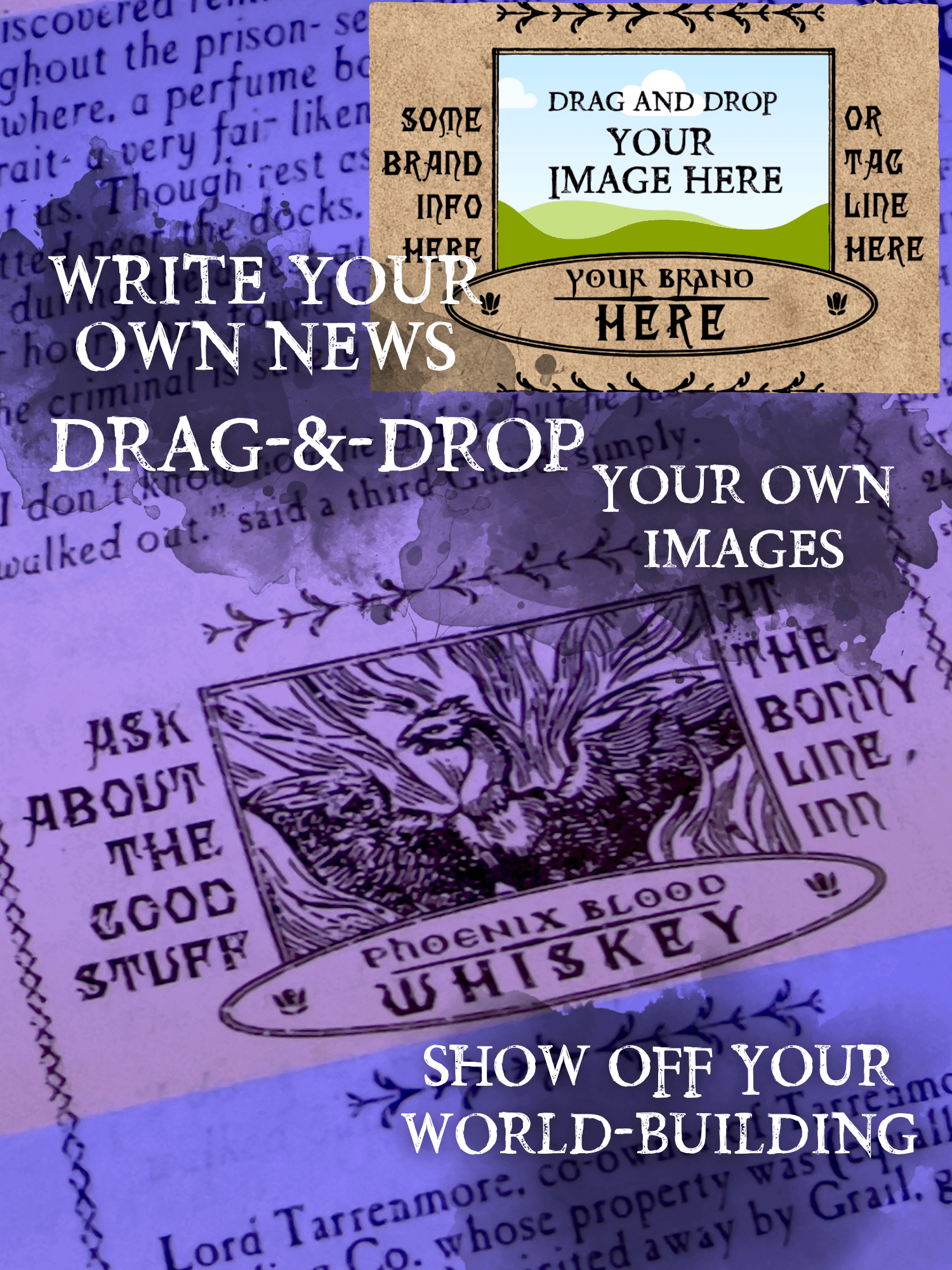 Editable Fantasy Newspaper Template - "The Sending Stone" product image (2)