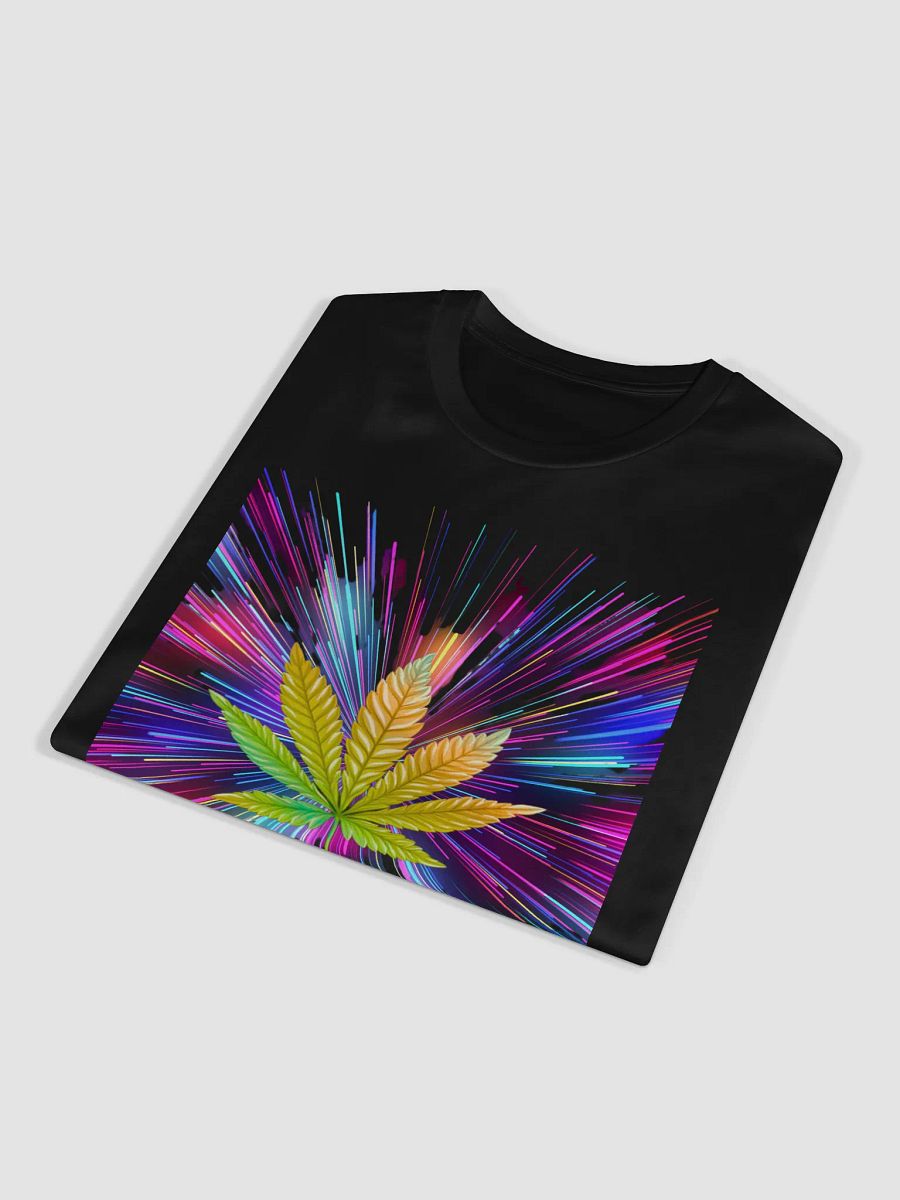 Vibrant Cannabis Leaf With Light Streaks Unisex T-Shirt product image (10)