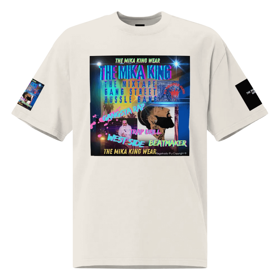Camiseta premium de peso pesado para hombre de Cotton Heritage tHE mIKA kING Desing Model Gang Street Hussle Gang product image (1)