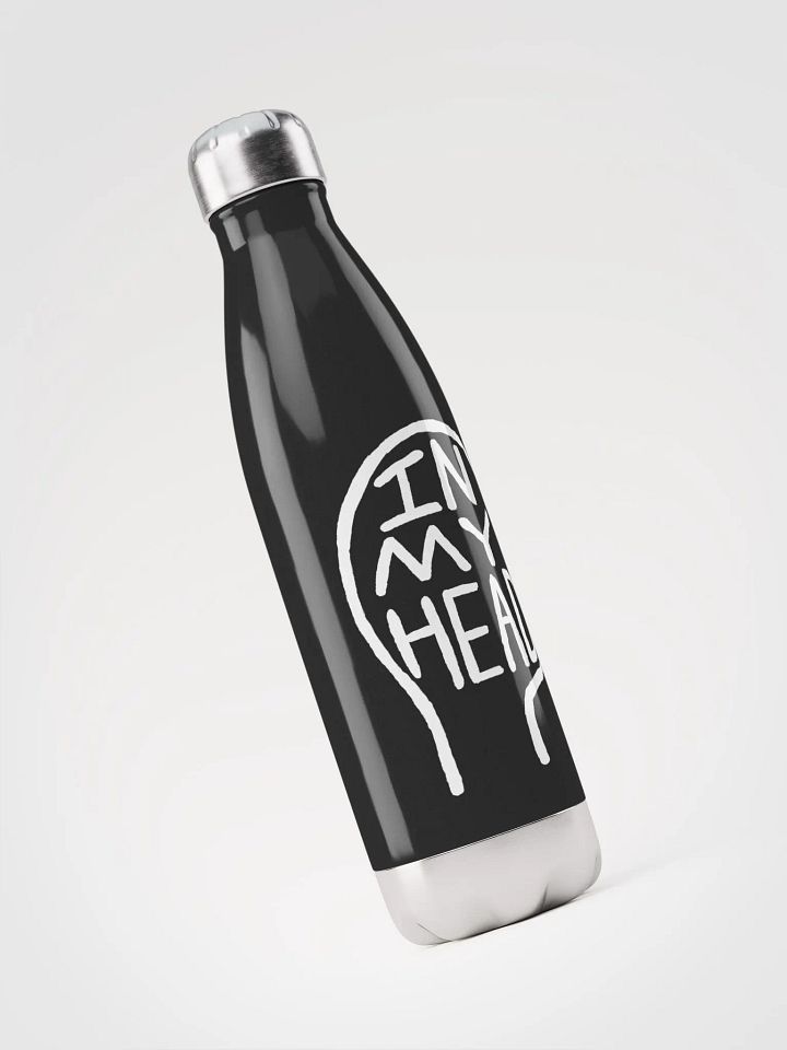 In My Head (white design) stainless steel water bottle product image (1)
