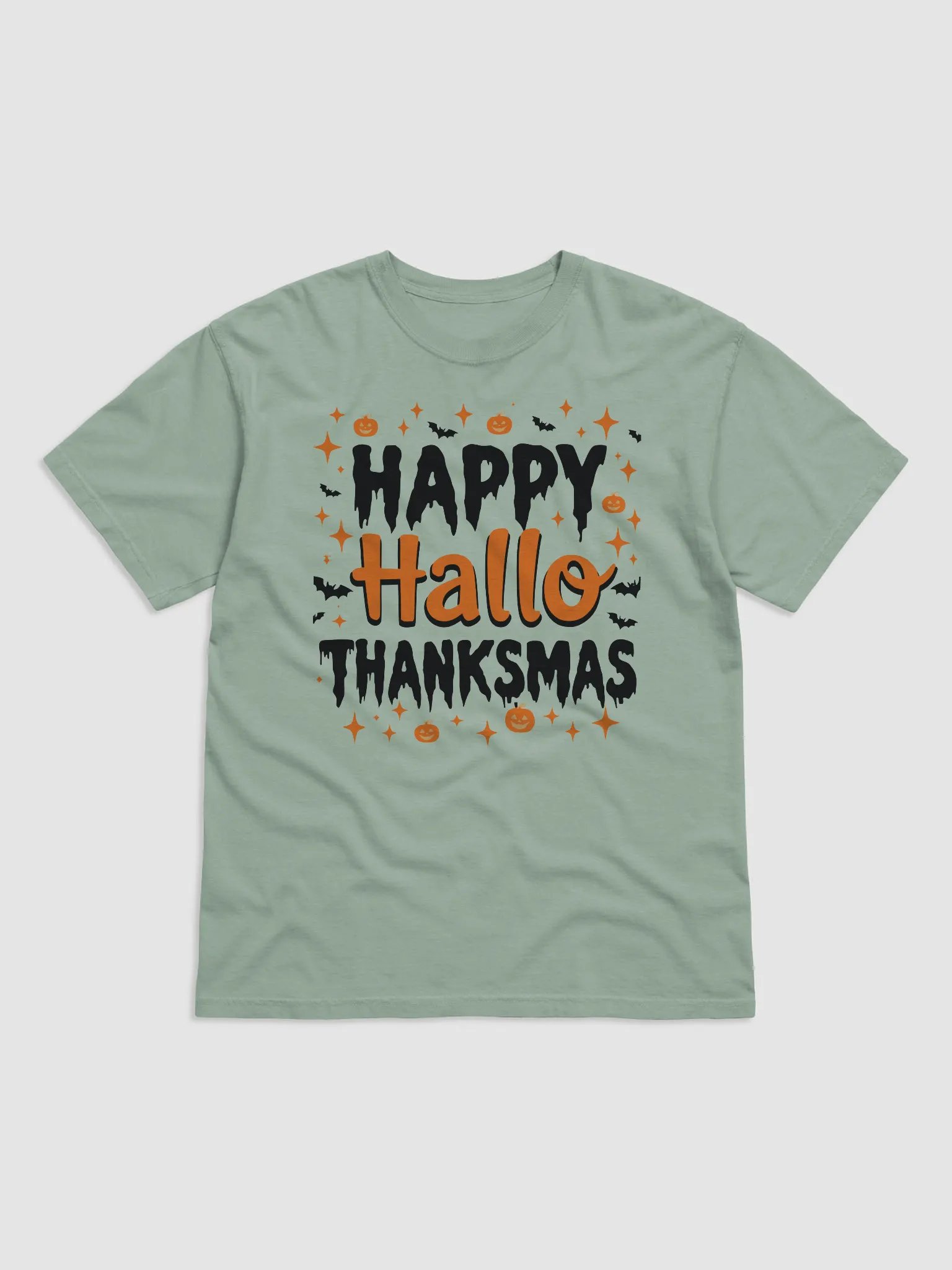Happy Hallothanksmas Cotton T-Shirt product image (8)