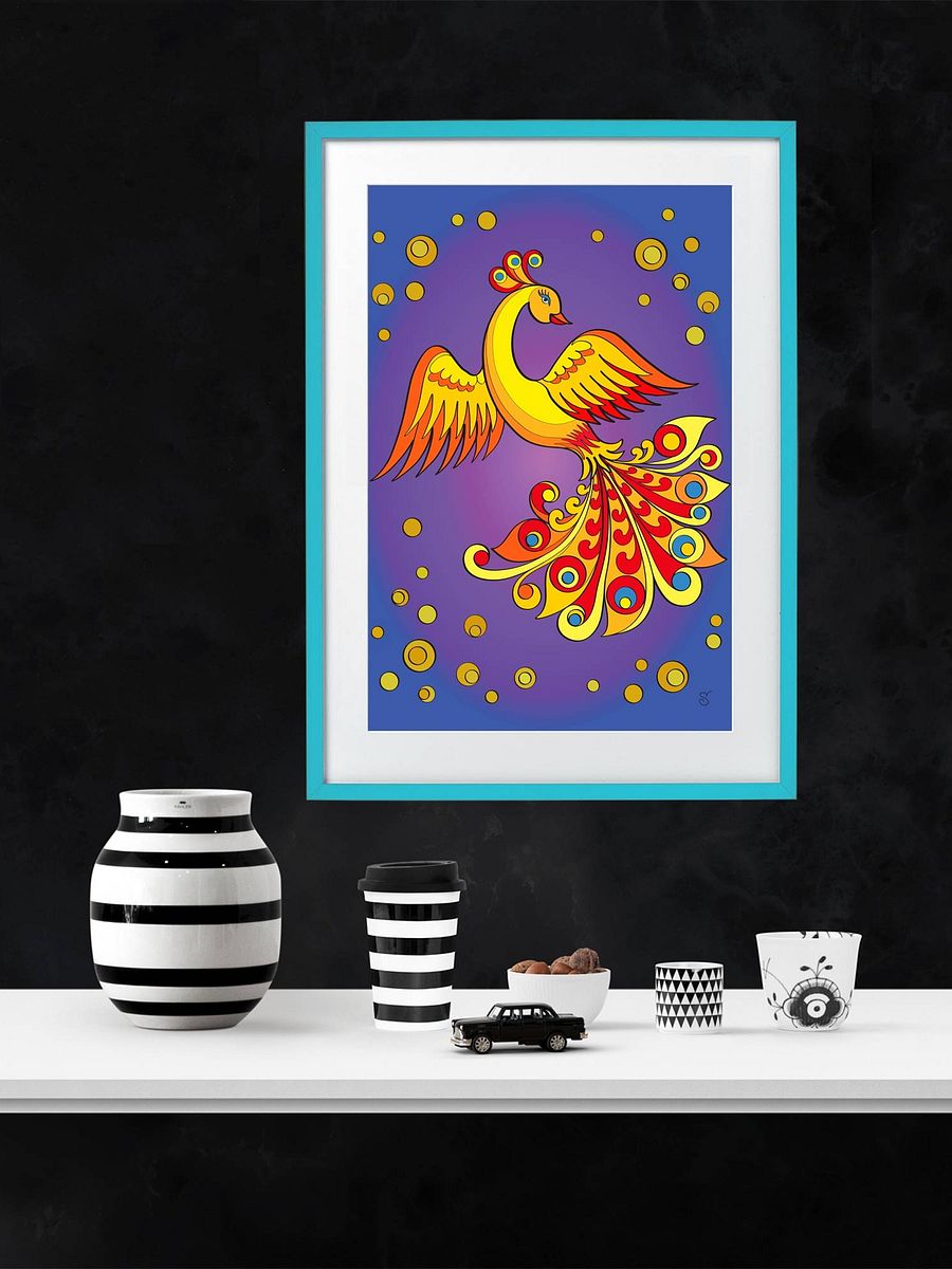 Vibrant Matte Poster Print - Golden Bird product image (5)