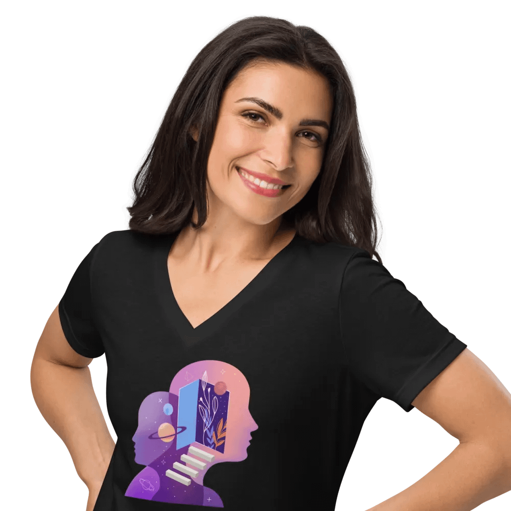 Cosmic Gateway Women's Relaxed V-Neck Tee product image (10)