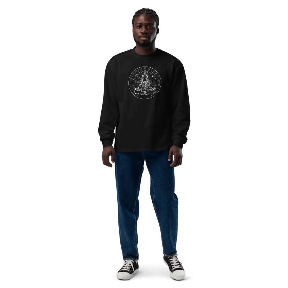 [Meditation 2 - White] - Unisex Premium Heavyweight Long Sleeve Shirt product image (12)