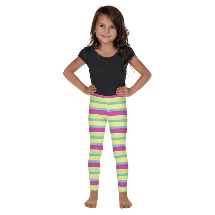 Colorful Spring Leggings for Girls with Stripes product image (2)