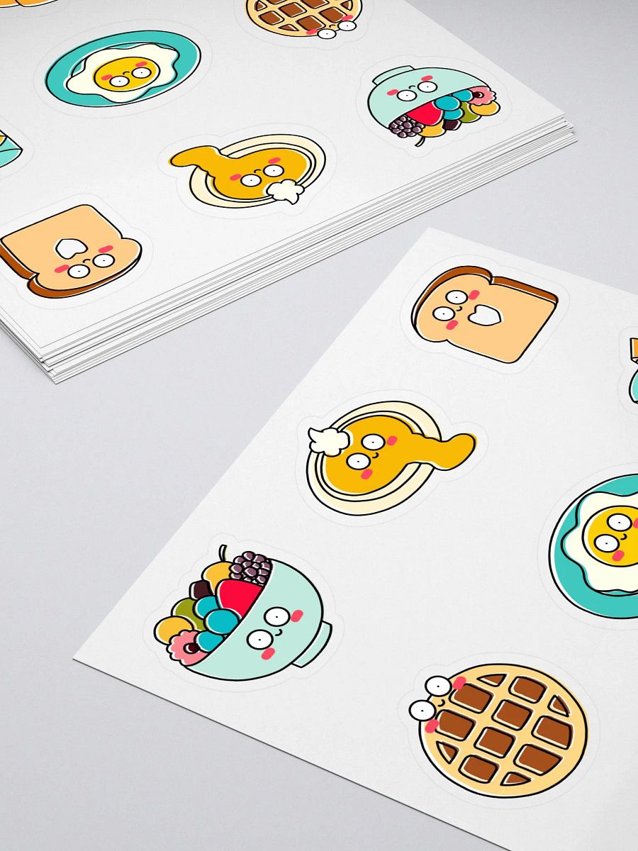 Kawaii Breakfast Stickers Pack – Cute & Funny Food Stickers for Journals, Scrapbooks, and Crafts product image (4)