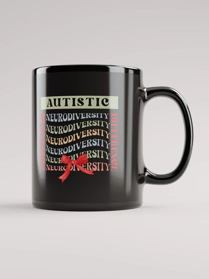 Neurodiversity, Accepting Autistic Difference Black Glossy Ceramic Mug product image (1)