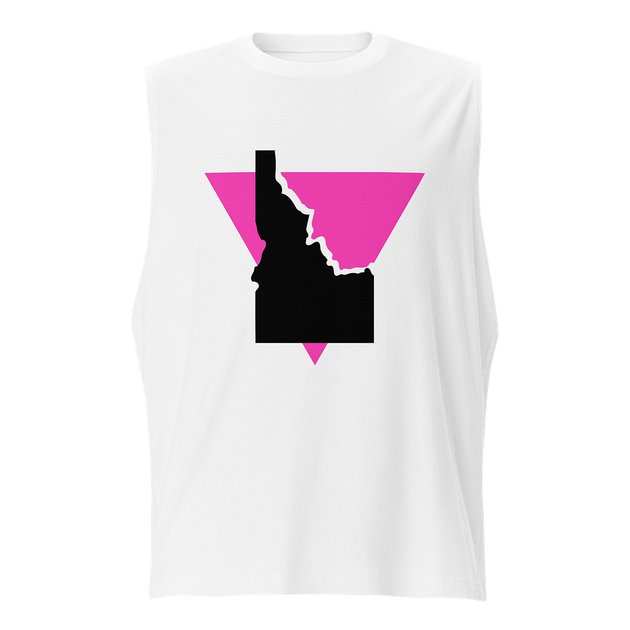 "PINK TRIANGLE" light masc muscle tank product image (1)