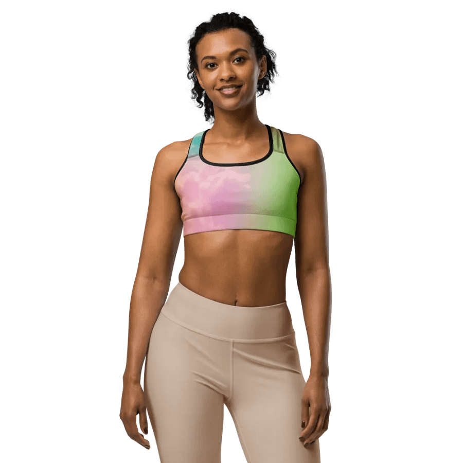 Blur cloud rainbow Design Sports Bra - V11 product image (8)