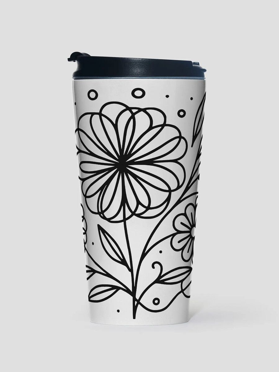 Line Art Flower Design Travel Mug product image (1)