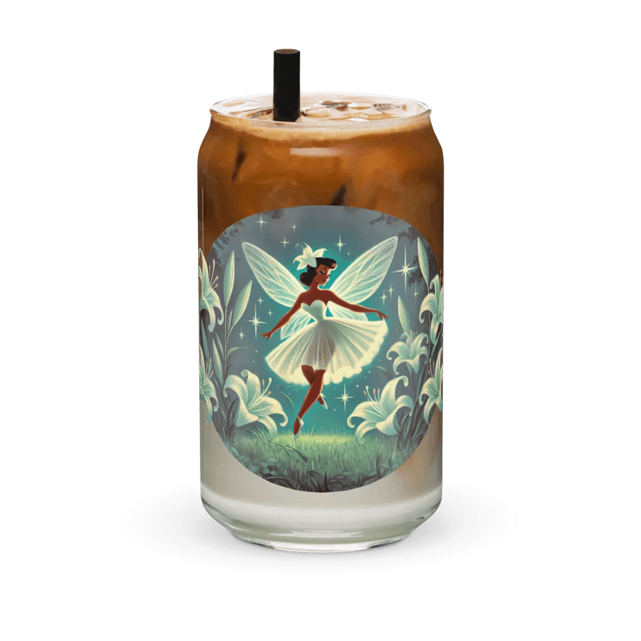 Enchanted Lily Fairy Glass with Optional Bamboo Lid and Straw product image (36)