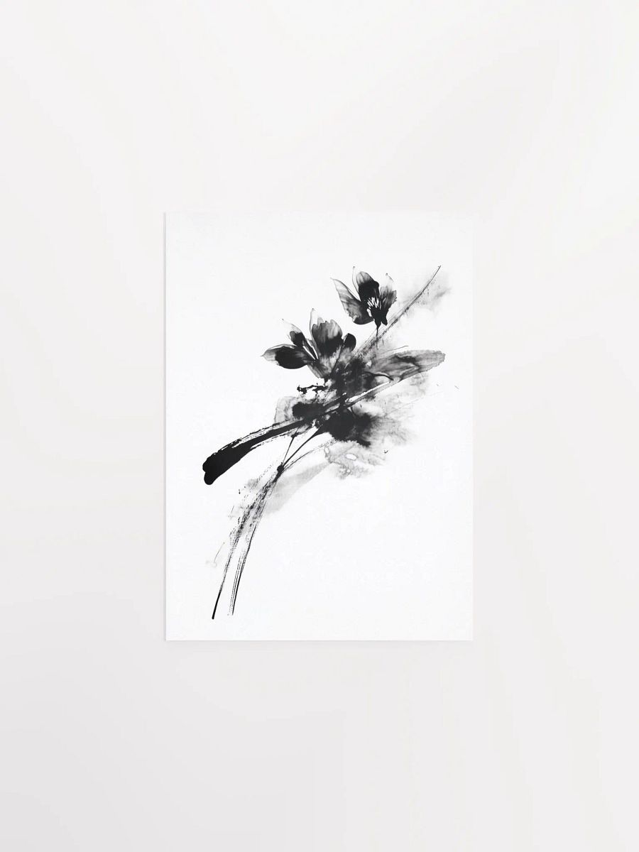 Ink Bloom I: Monochromatic Floral Art Print product image (1)