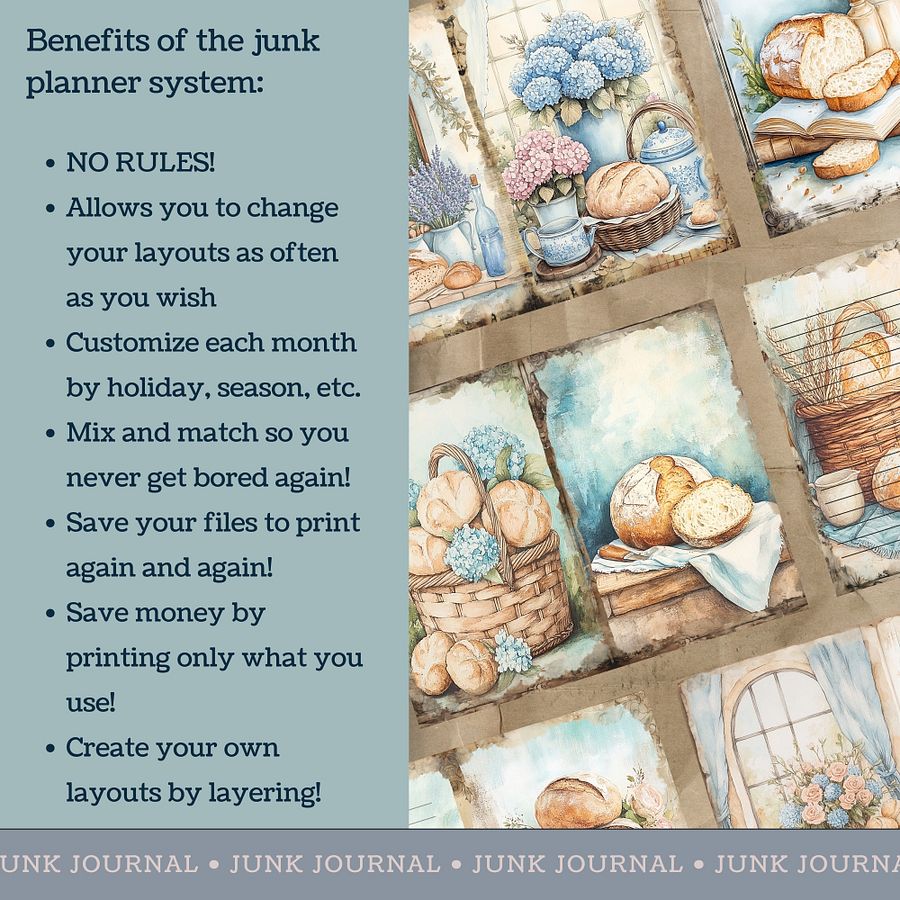 For The Love Of Bread - Printable Journal Pages V3 product image (4)