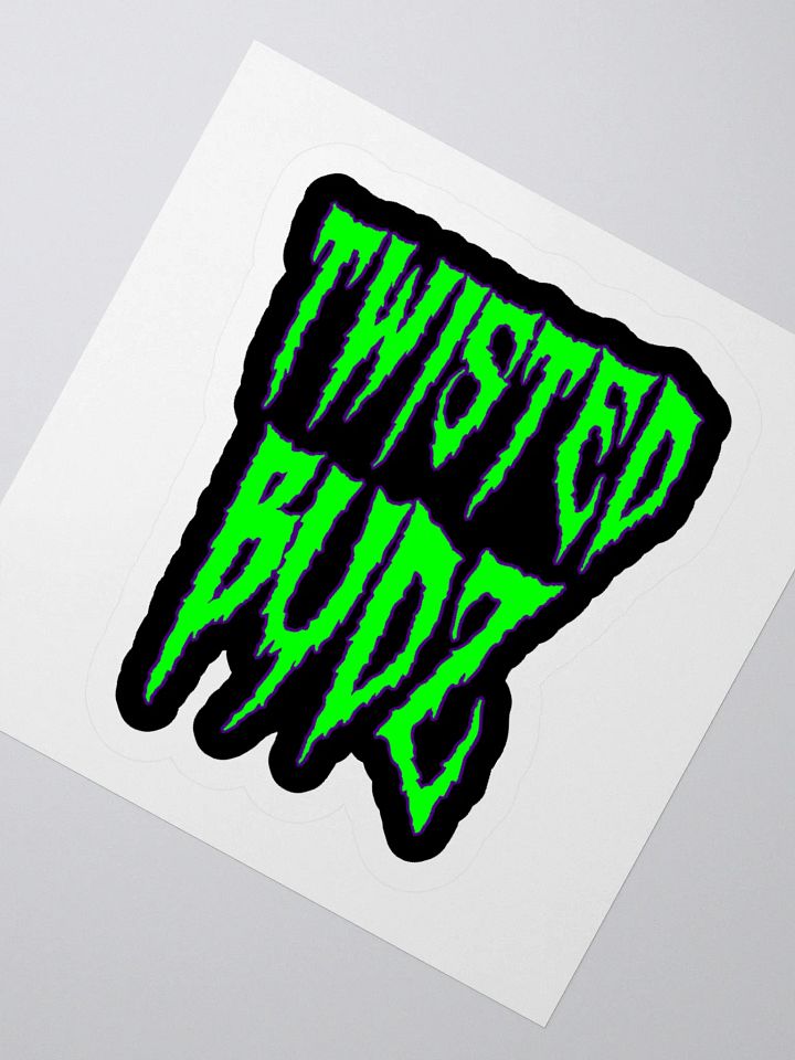Twisted Budz Horror Stoner Sticker, Creepy Cannabis Lover Accessory, Green Ganja Goth Gift product image (2)