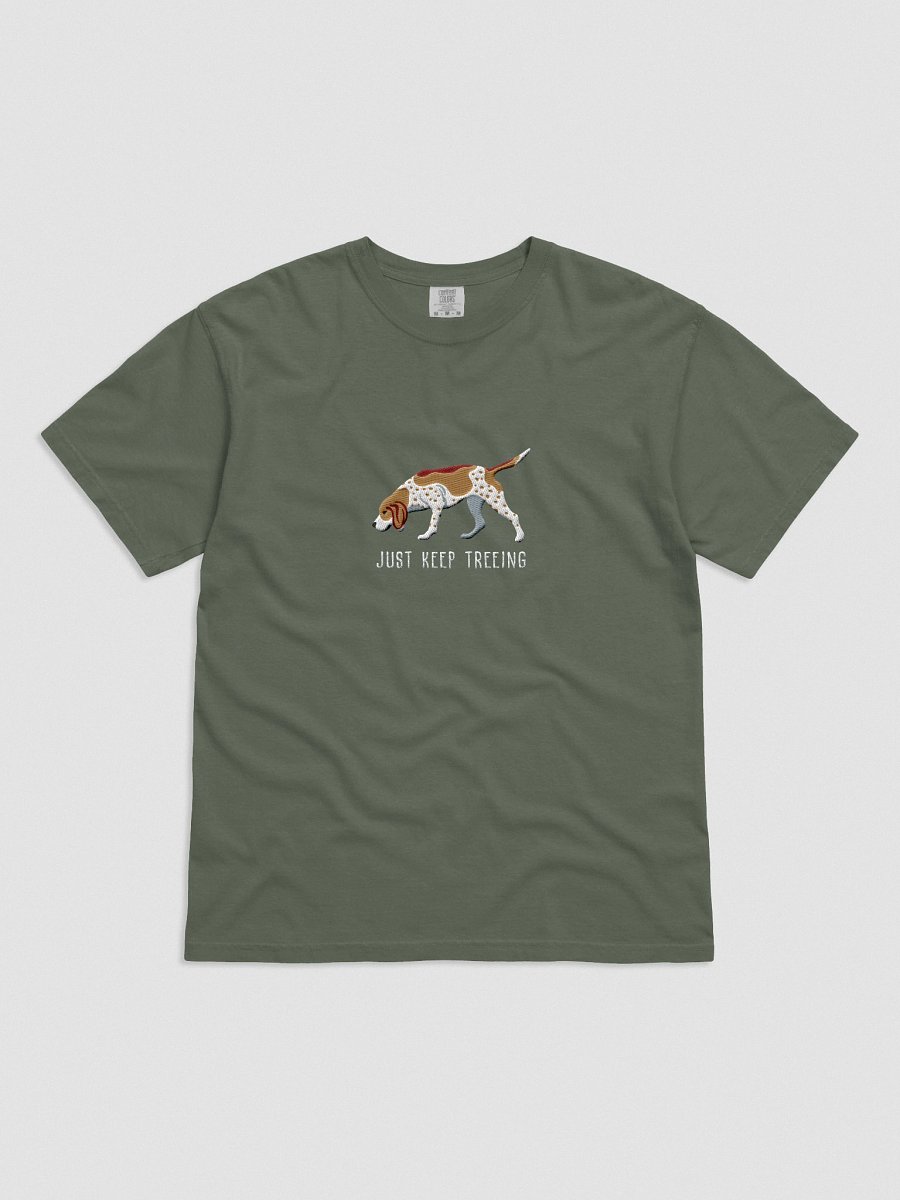 Just Keep Treeing T-Shirt(Embroidered) of a Redtick Coonhound product image (31)