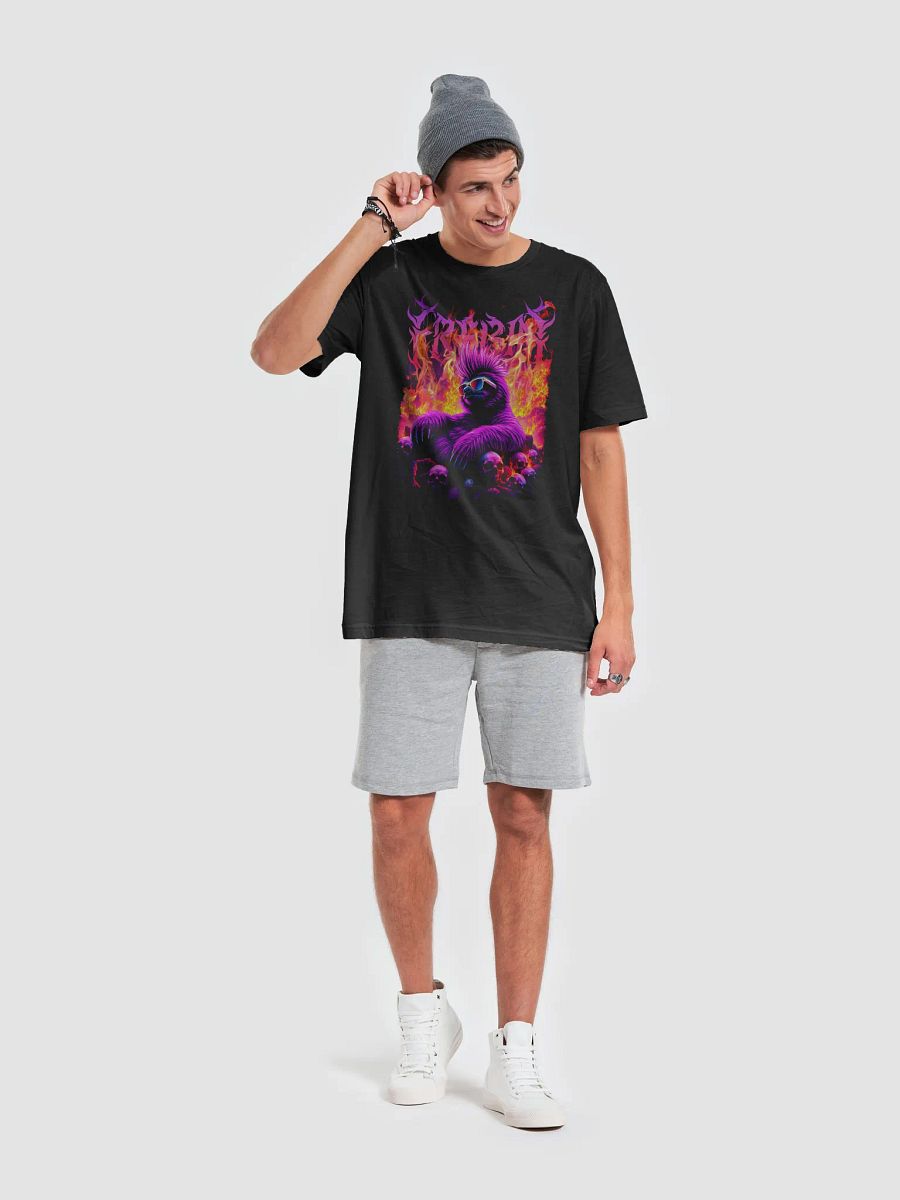 Inferno – Flaming Gothic Sloth T-Shirt product image (4)