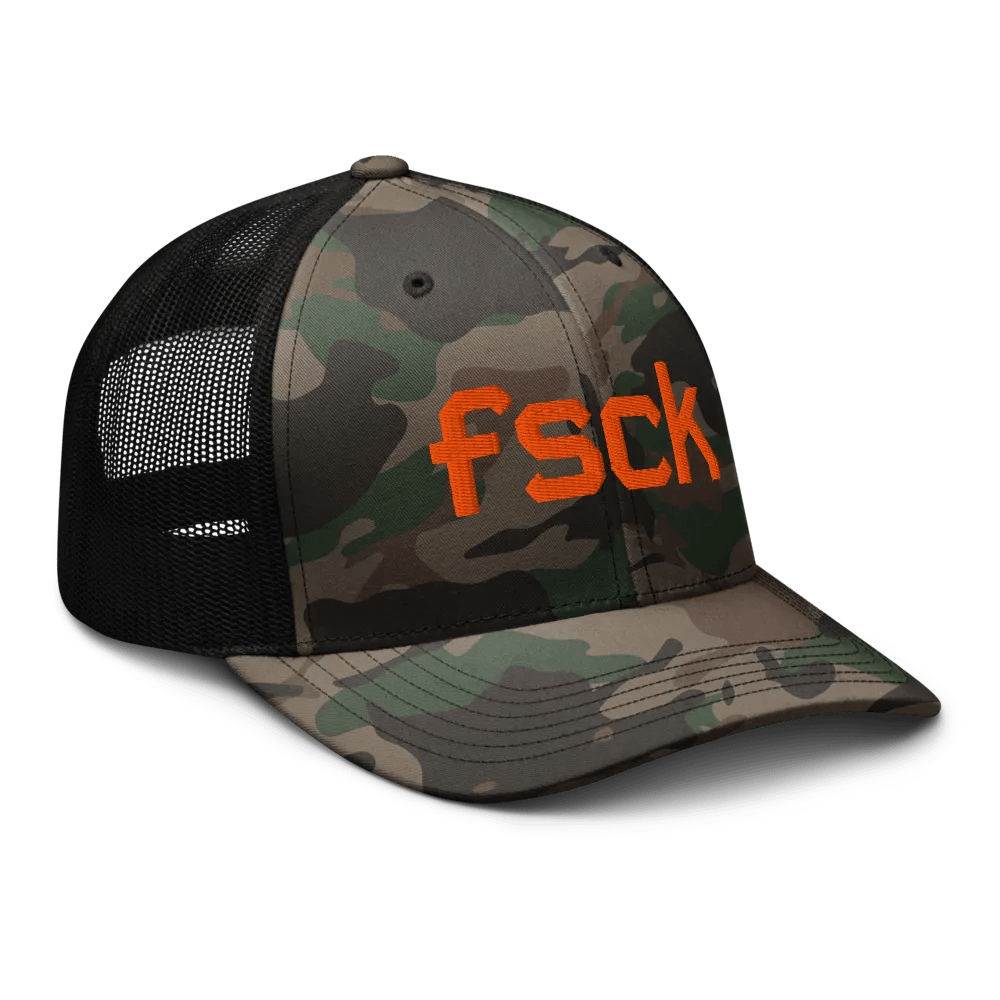 FSCK - Camo Trucker Hat product image (6)