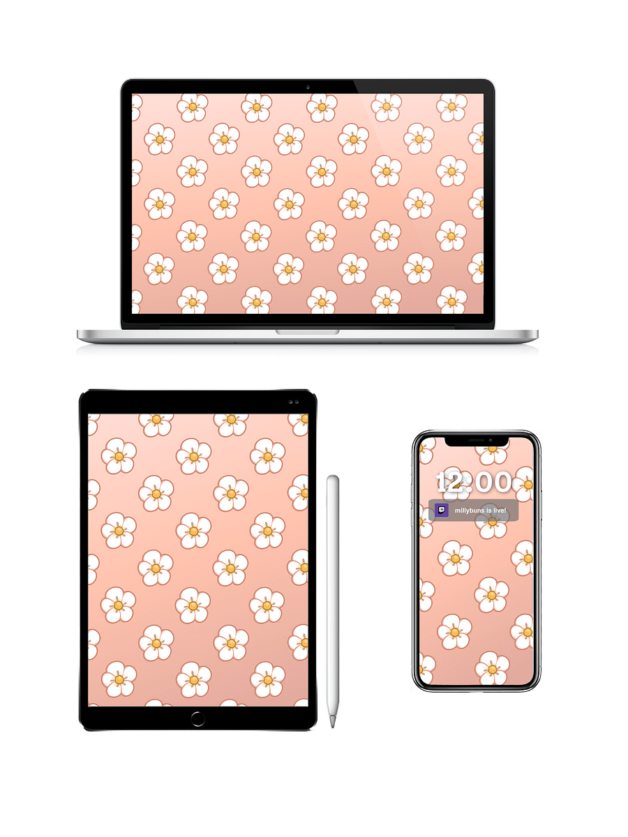 ✿ flower collage wallpapers ✿ [digital product] product image (1)
