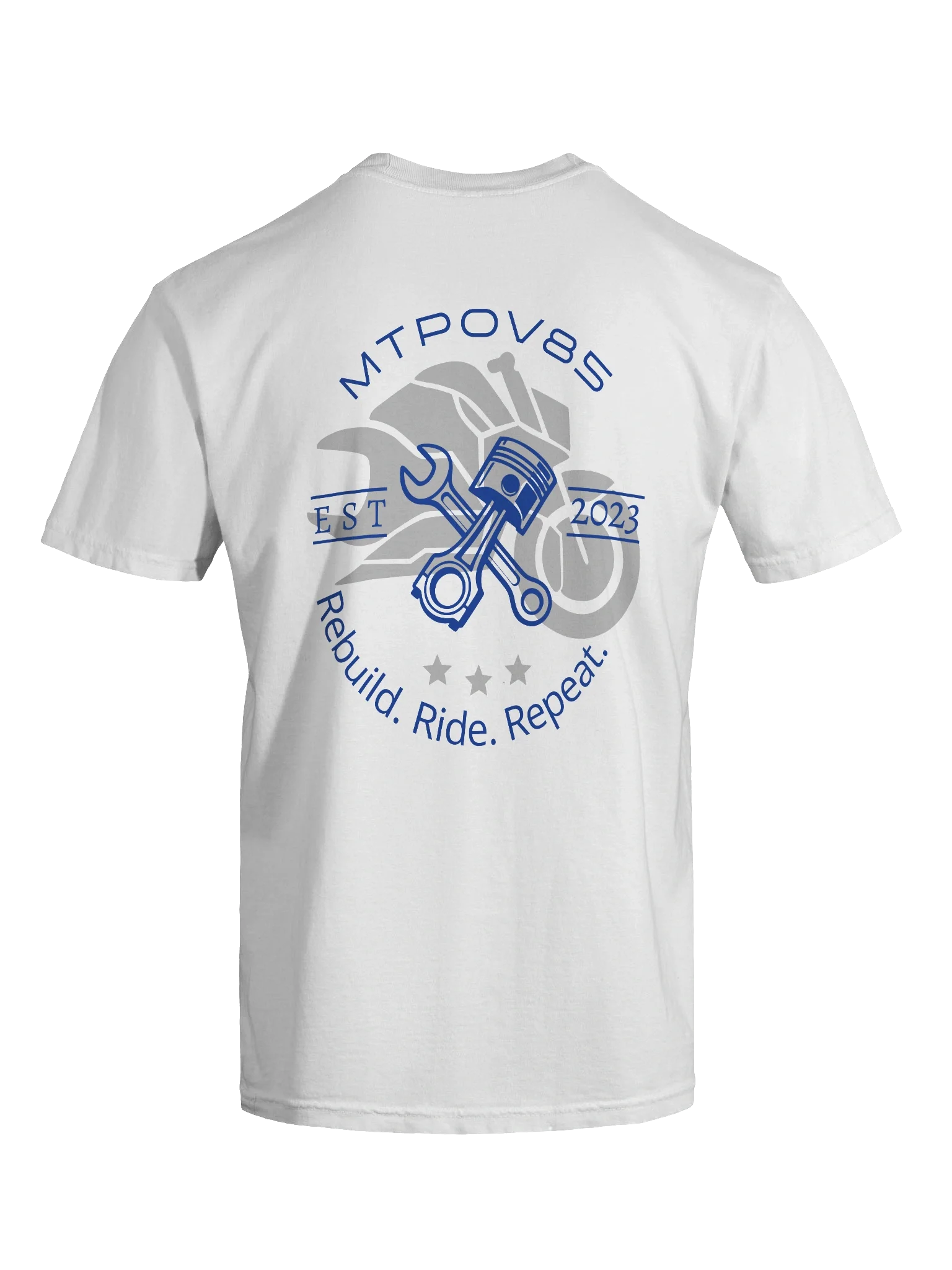 Rebuild. Ride. Repeat. Style 2, White T-Shirt product image (9)