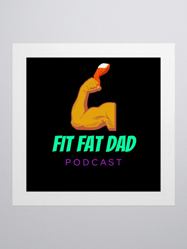 Fit Fat Dad Logo Sticker (Square) product image (1)