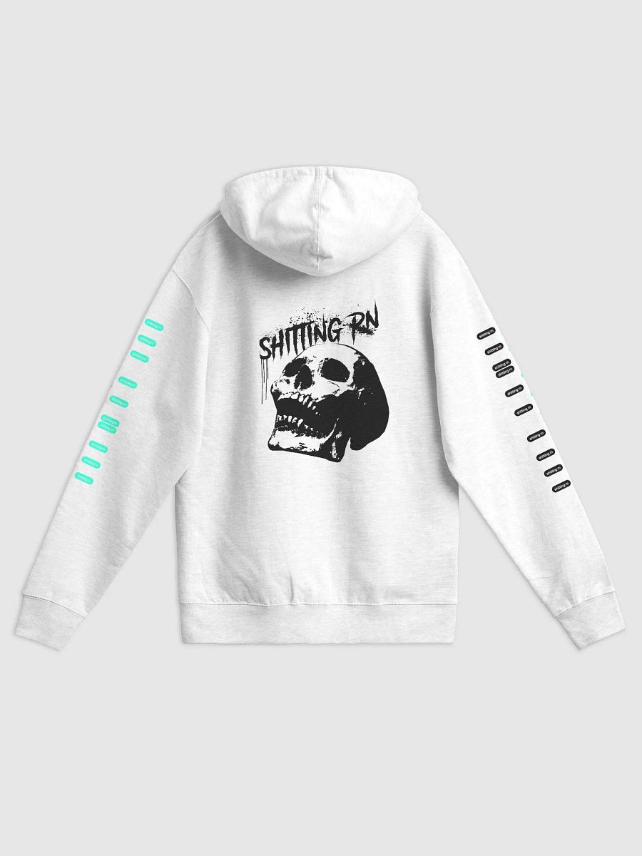 SHITTING RN ZIP-UP HOODIE [WHITE] product image (1)